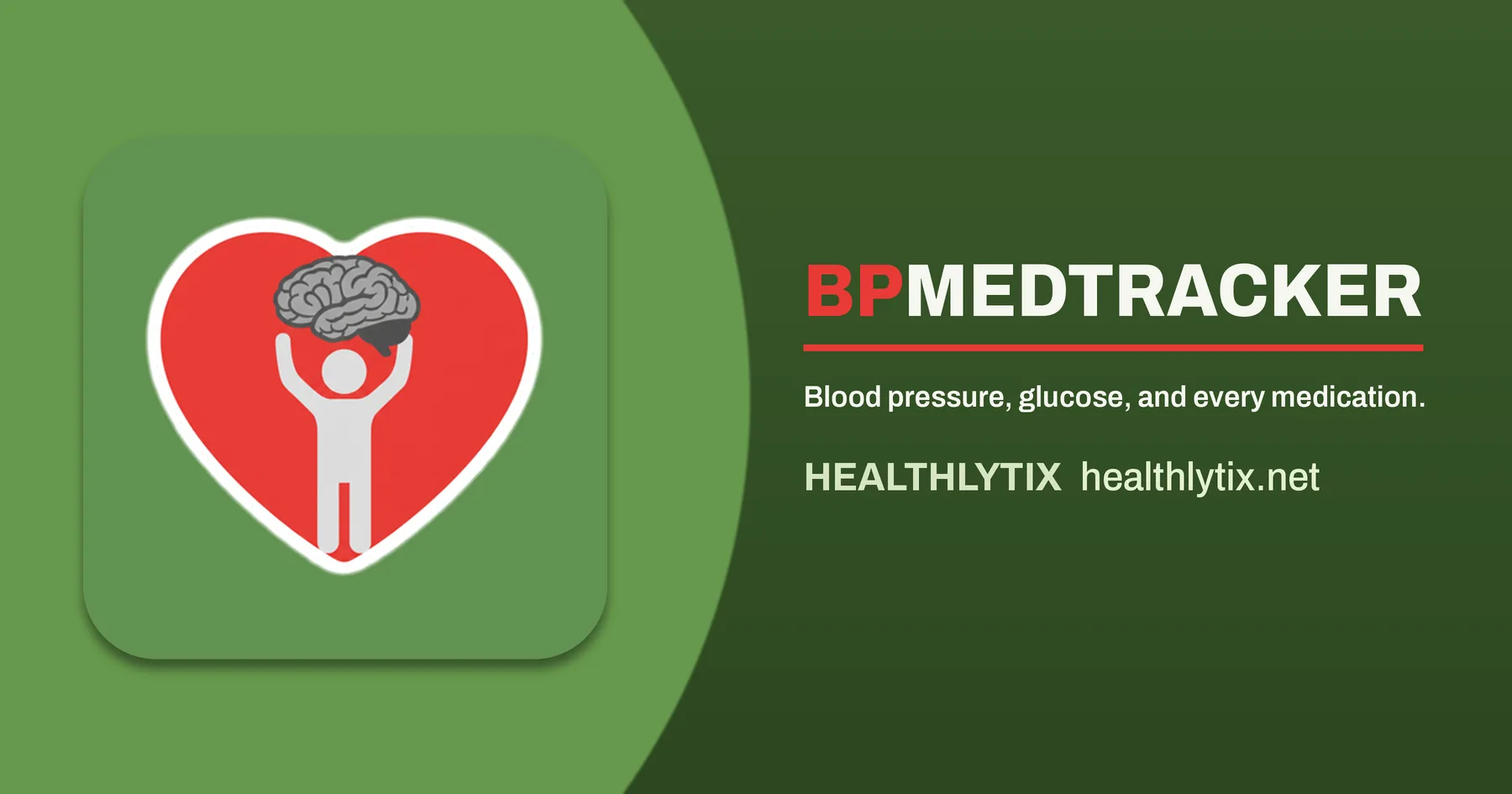 BPMedTracker: blood pressure, glucose, and every medication. From HealthLytix.