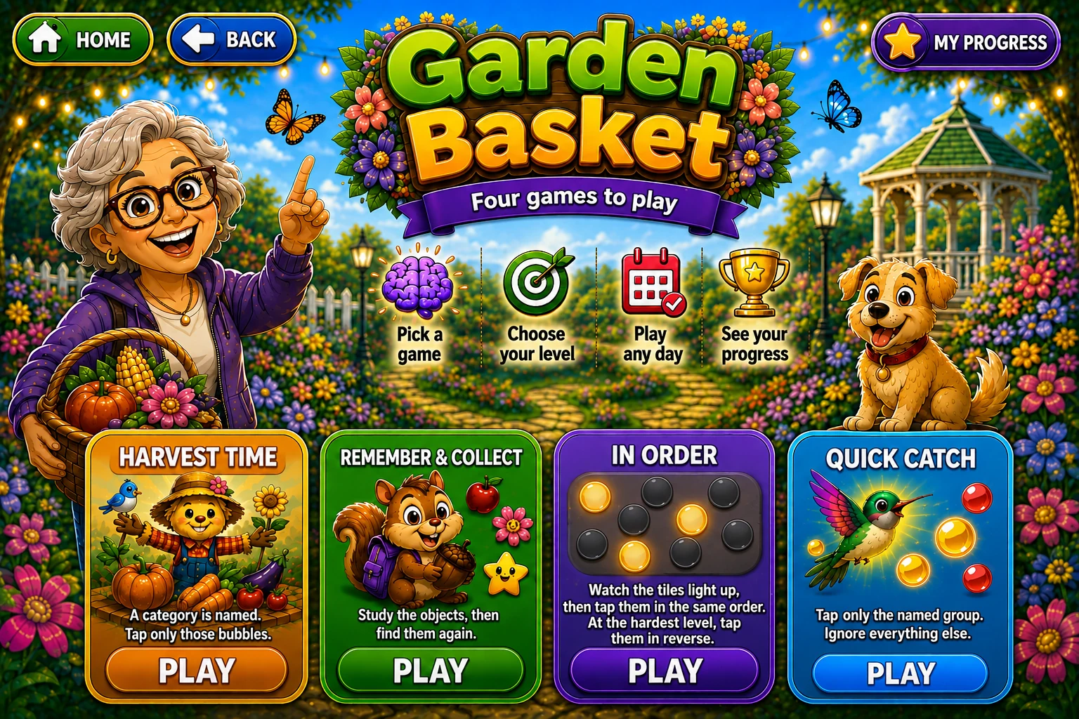 Mind Sage cognitive exercise screen